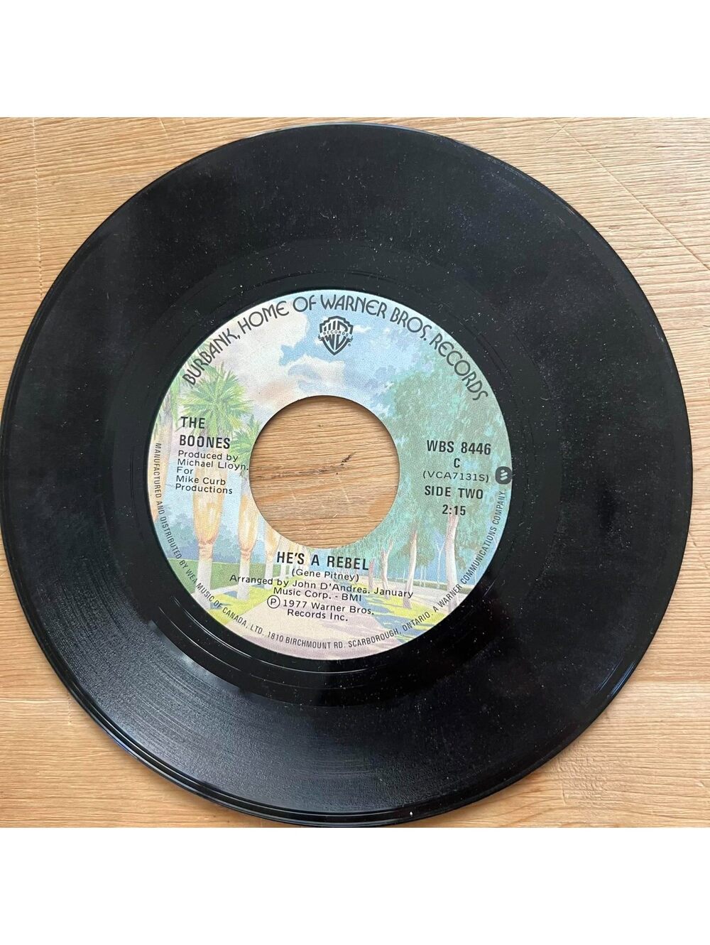 The Boones - He's a Rebel/You Light up my Life 45rpm VG+ R19